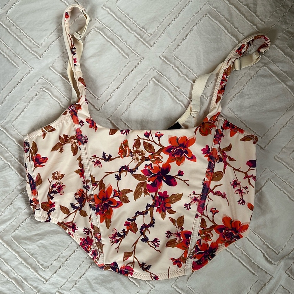 Corset floral crop top